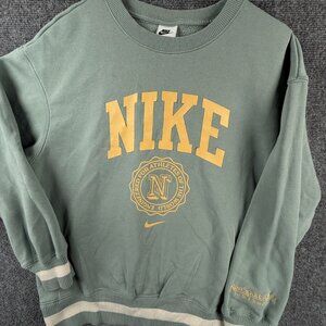 Nike Sweatshirt XS Oversized Green Engineered Athletes University Sports Club